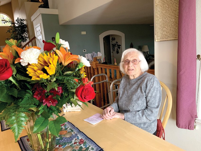 Annabelle getting ready to celebrate her 112th birthday in 2021.